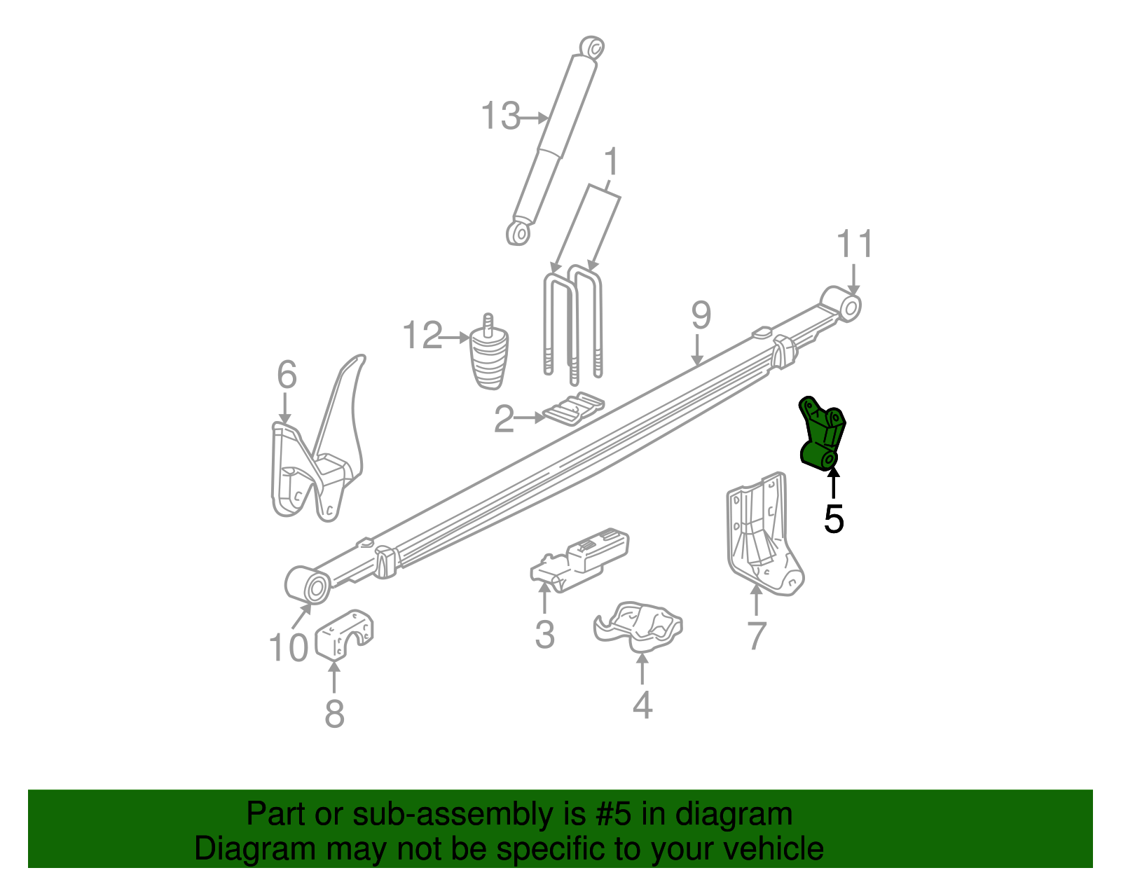 Genuine Parts 22820716 Rear Spring Shackle Bushings NewYall Pack Of 2 ...