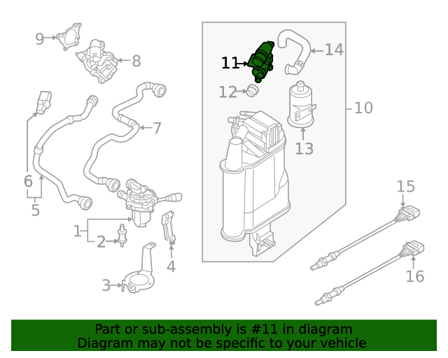 20172023 Audi Evaporative Emissions System Leak Detection Pump 7L0906