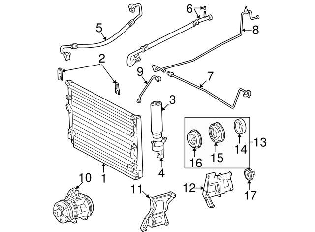 thumbnail image 2 of UAC A/C Receiver Drier – Fits 1996-2002 Toyota 4Runner, 27782QR, Pad Mount 2 of 5