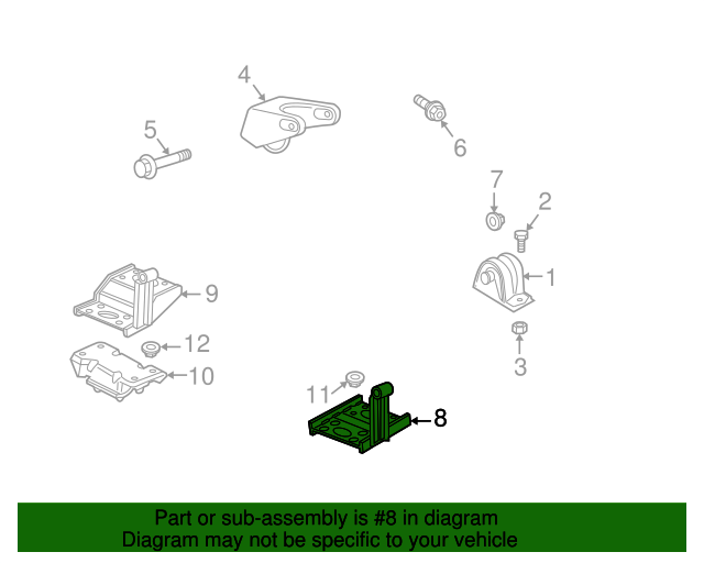 20032006 Jeep Wrangler Transmission Mount Bracket 52059509AB