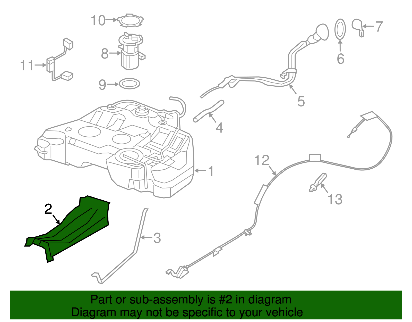 17285-ZX00A - Fuel Tank Shield 2002-2023 Nissan | AutoNation Parts