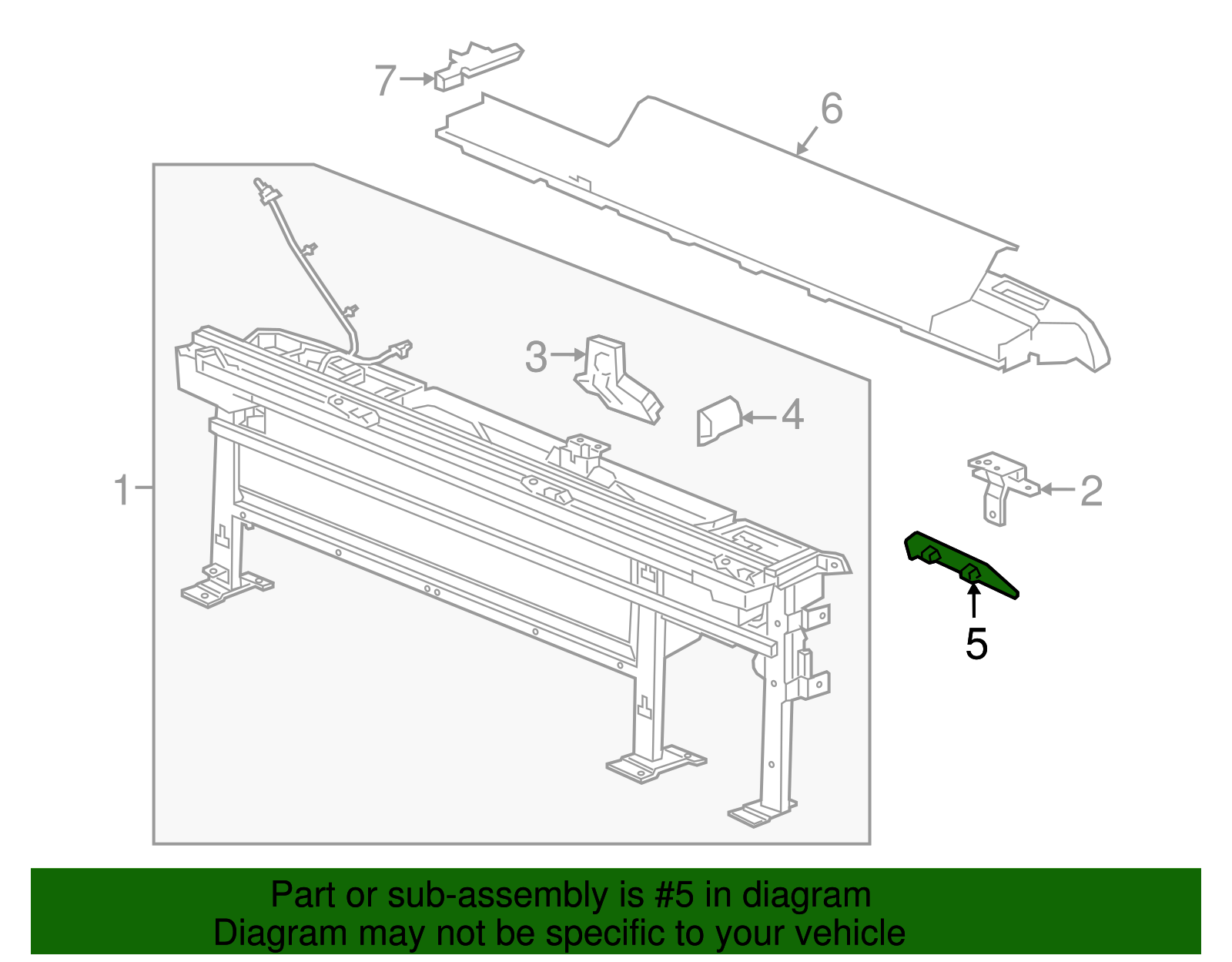 Passenger Side Pickup Box Side Upper Molding - GM (84352883)