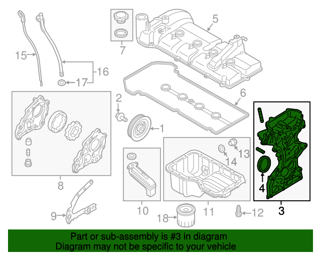 20112014 Mazda 2 Timing Cover ZJ3810500