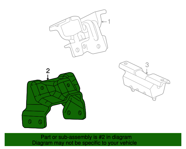 19992009 GM Driver Side Engine Mount Bracket 15871387 American Auto