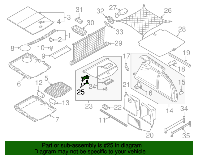 Tonneau Cover Repair Kit Audi (4F9898661A1CT) Audi Usa Parts