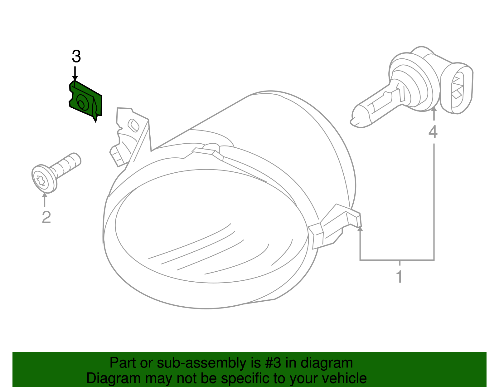 Fog Lamp Assembly U-Nut - Volkswagen (WHT-002-644)