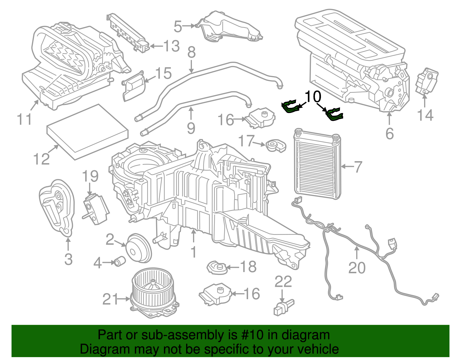 Motorcraft™ HVAC Heater Hose Outlet Tube Clamp - Ford (YF-38495)