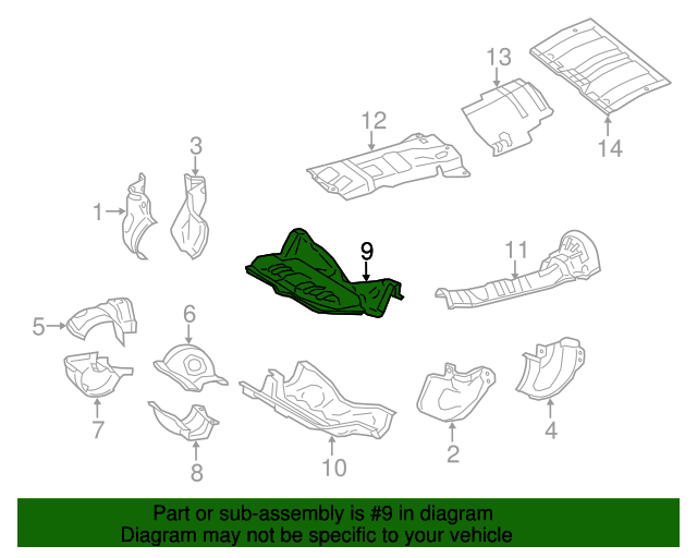 44651AD540 Exhaust Heat Shield 20122022 Subaru Select Subaru Parts