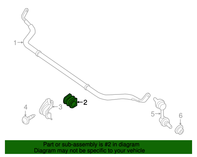 20172021 Nissan Armada Stabilizer Bar Bushing 546131LA0A