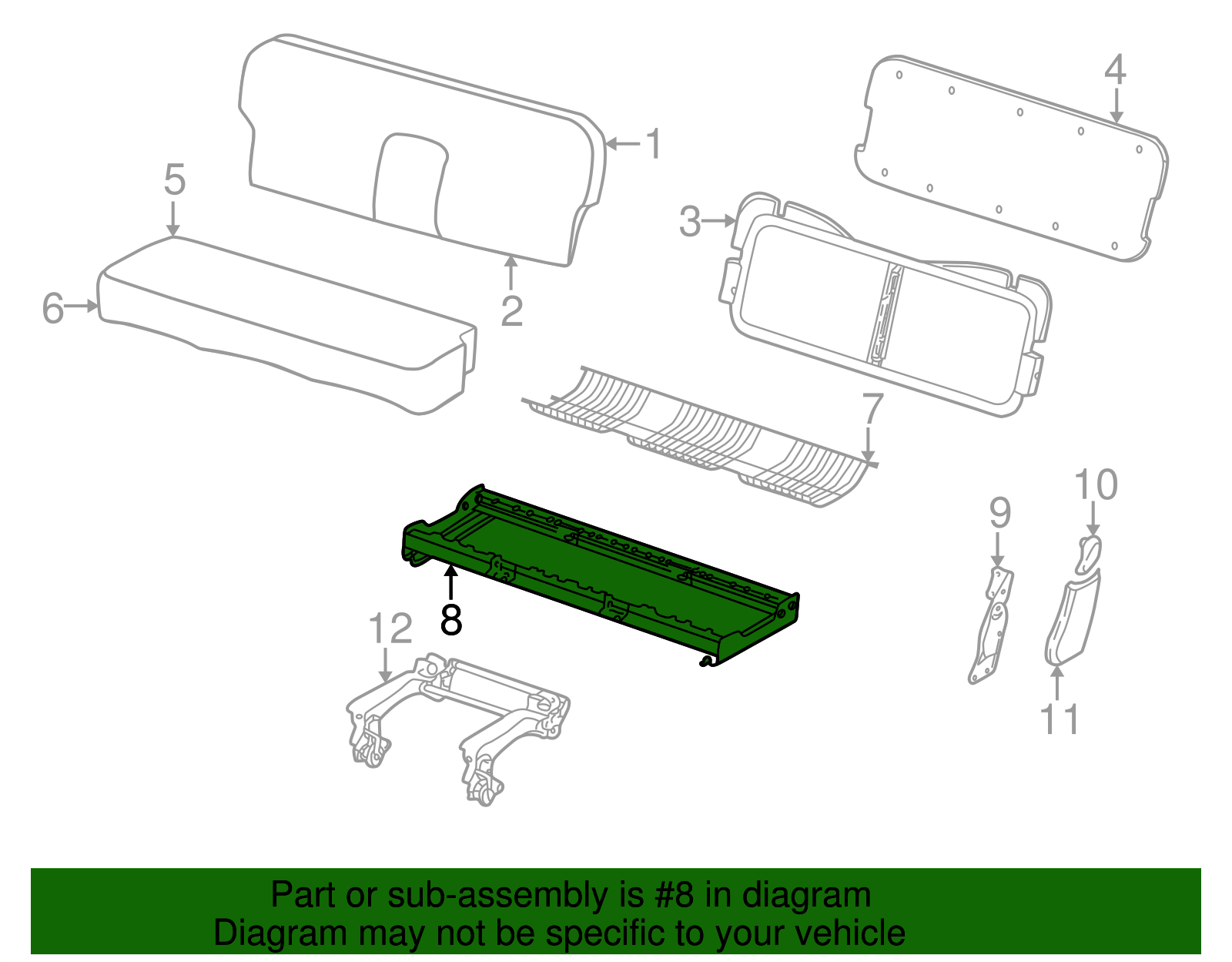 Seat Frame - Ford (YC3Z-7863160-BA)