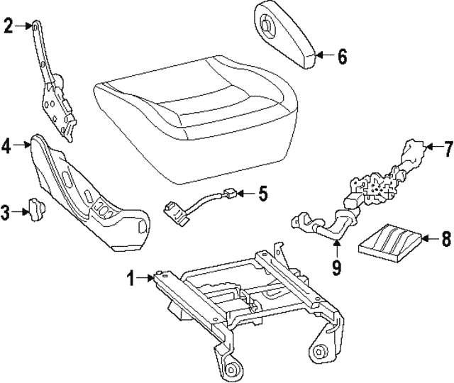 Ford Power Seat Track Position Control Switch Adjusting Button F150