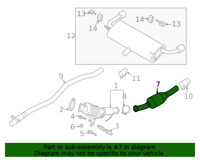 20202023 Ford Escape Catalytic Converter lx6z5e212e