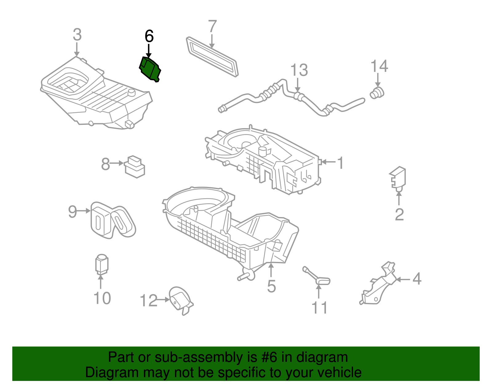 Motorcraft™ HVAC Air Inlet Door Actuator - Ford (YH-1880)