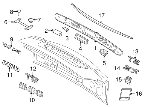 Exterior Trim - Trunk for 2013 Volvo S60 #0