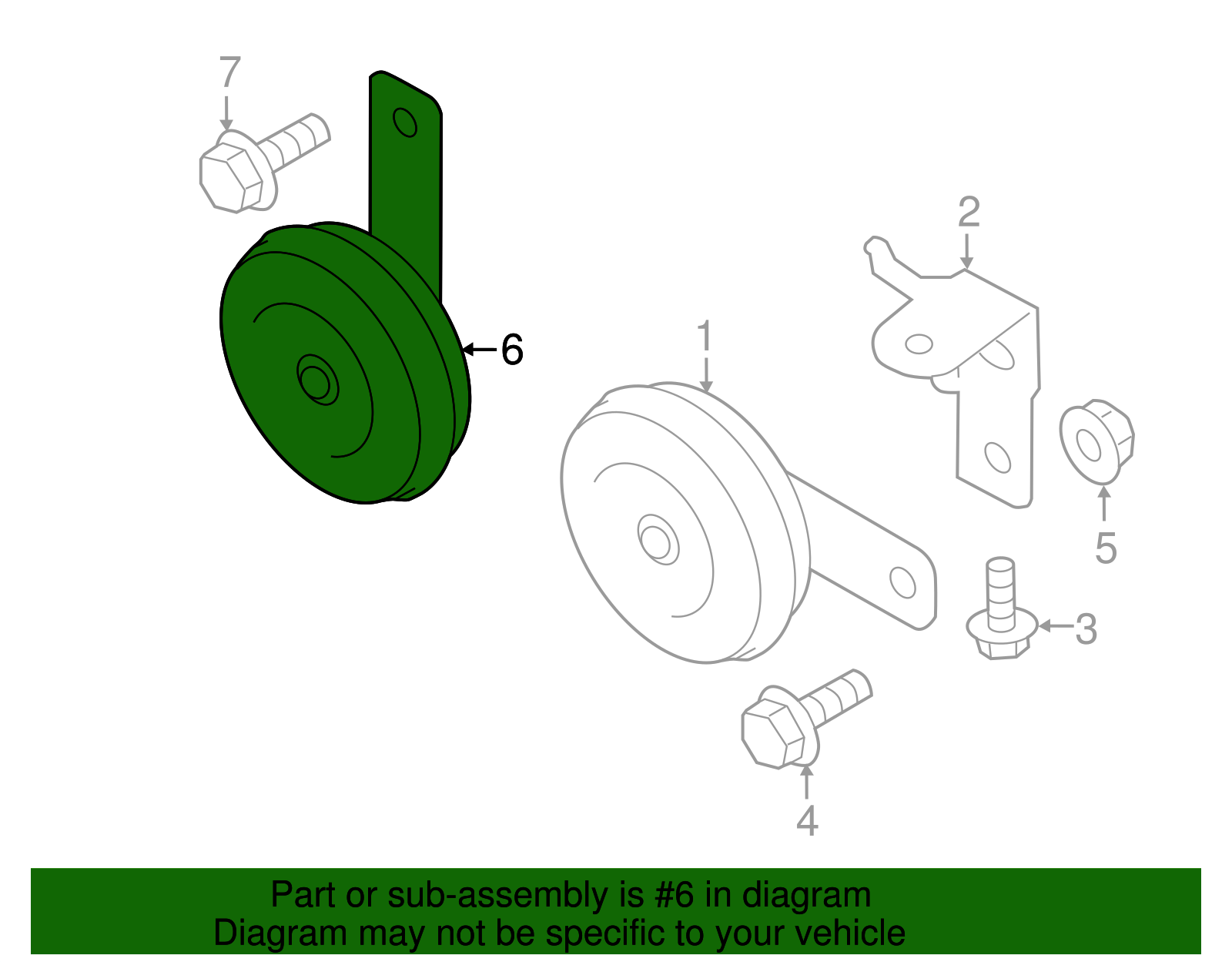 Low Note Horn - Toyota (SU003-02626)