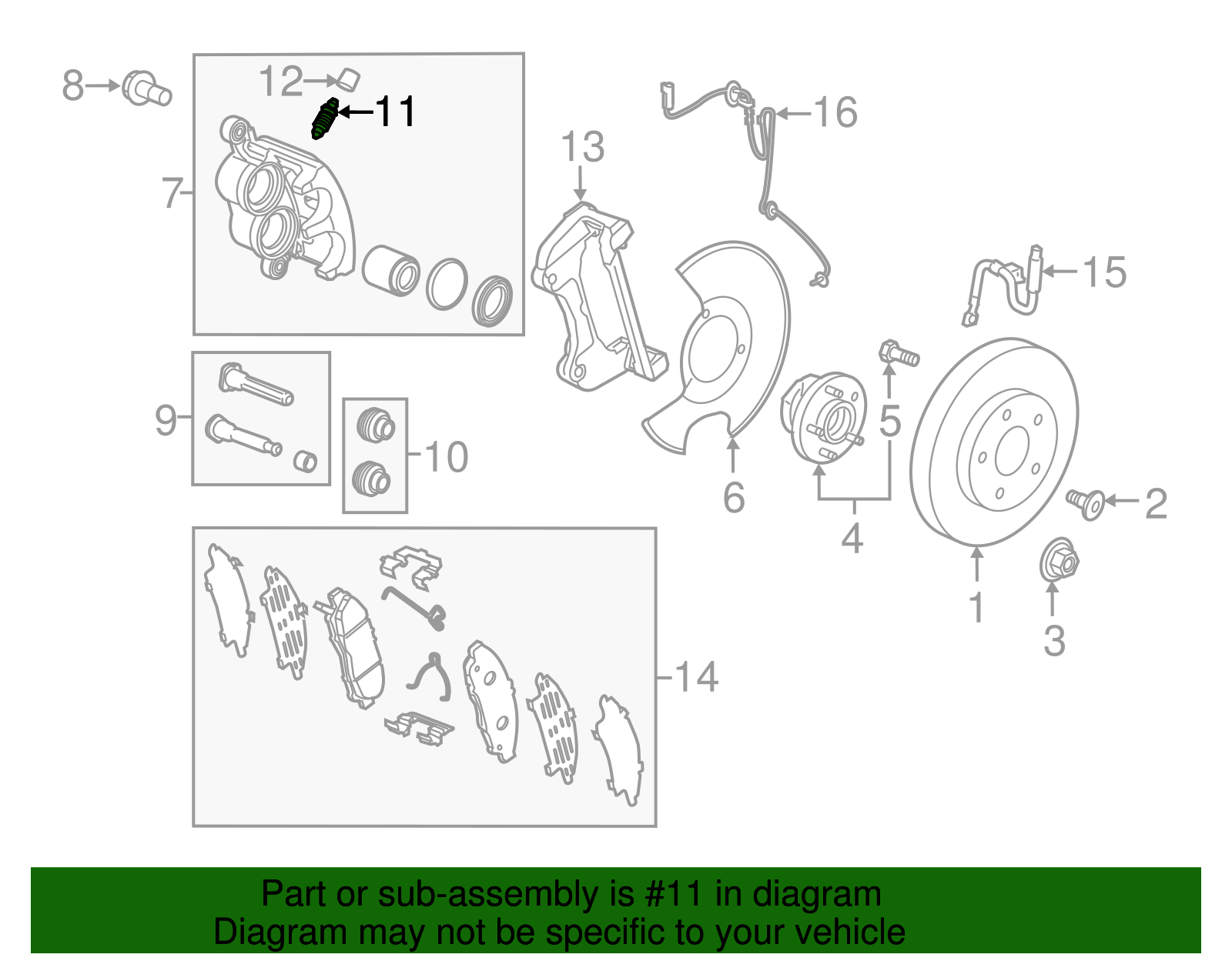 Rear Brake Bleeder Valve - GM (13275851)