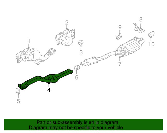 18303428033 - 2007-2010 BMW X3 Converter & Pipe (18-30-3-428-033) | BMW ...