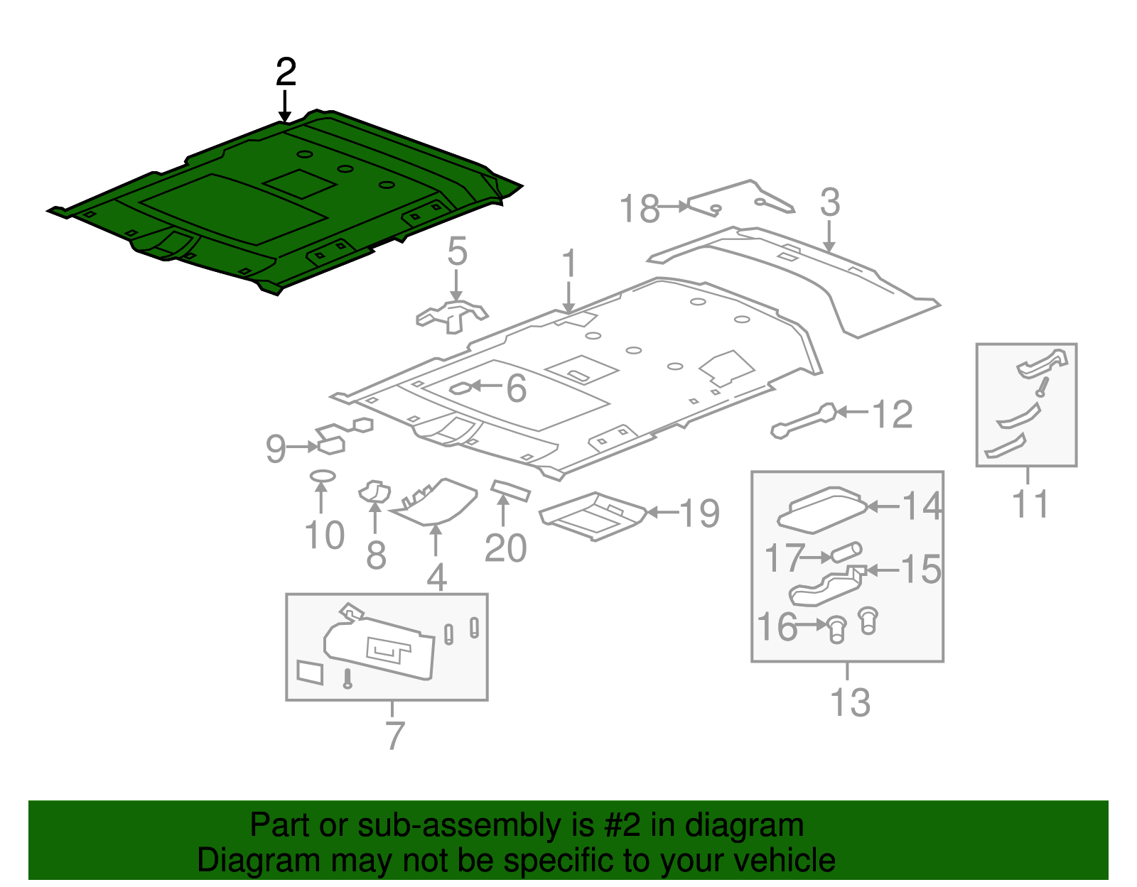 Panel Assembly, Hdlng Tr                      *Gray (19206656)