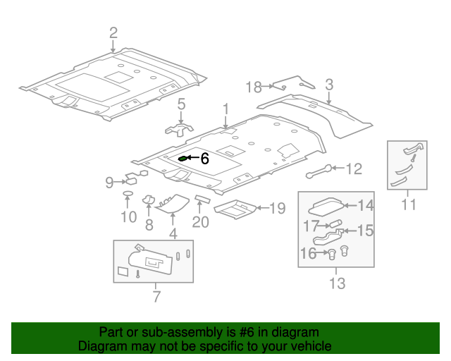 20072022 GM Light Opal Gray Inside Air Temperature Sensor Aspirator