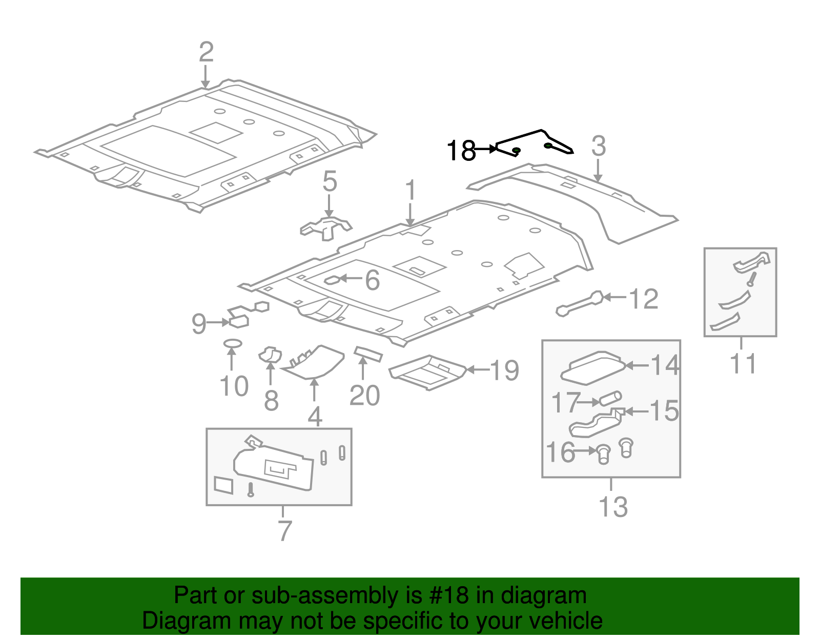Rear Compartment Courtesy Lamp Wiring Harness - GM (25830548)
