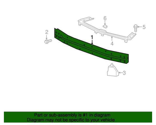 20162020 Buick Envision Front Bumper Impact Bar 13401473