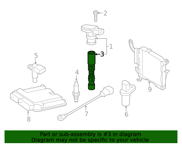 06H905199C Ignition Coil Connector 20162023 Audi Audi Parts Store