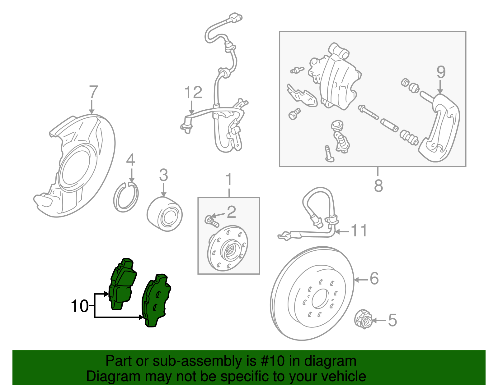 Brake Pads Rear - Toyota (04466-17100)