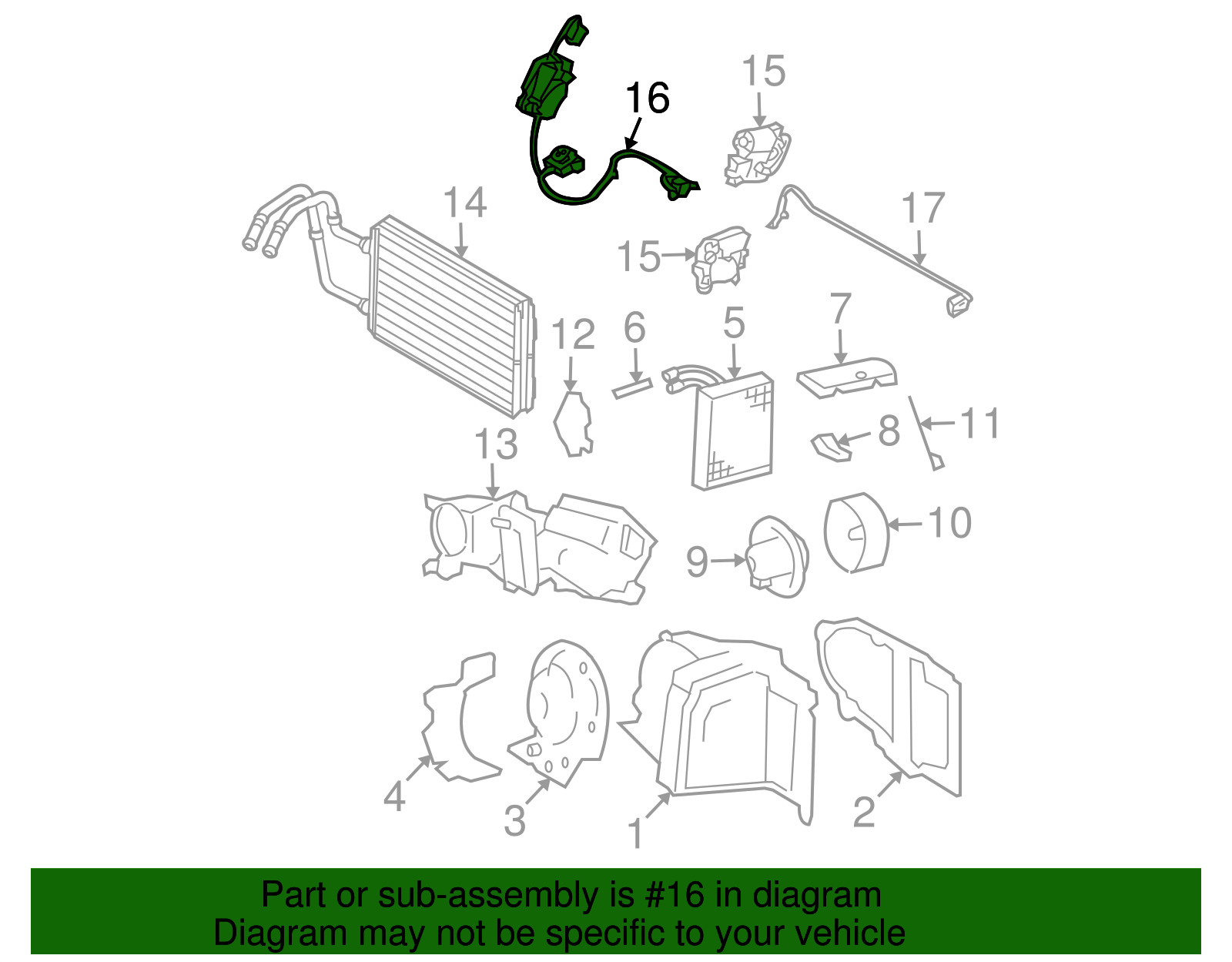 Motorcraft™ HVAC Air Inlet Door Actuator - Ford (YH-1756)