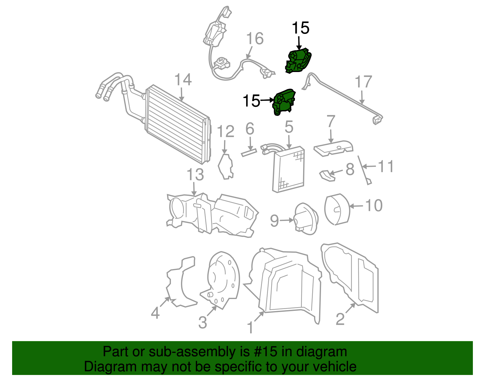 Motorcraft™ HVAC Blend Door Actuator - Ford (YH-1753)