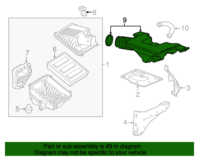 20142020 GM Air Cleaner Outlet Duct 85002133 OEM Parts Online