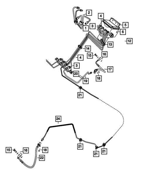 Hydraulic Control Unit, Brake Tubes and Hoses for 2018 Ram 1500 #0