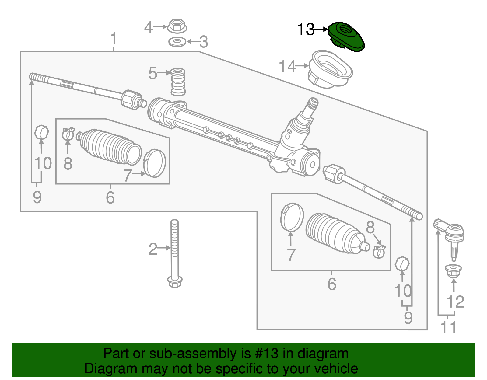 Intermediate Steering Shaft Upper Seal - GM (95159696)