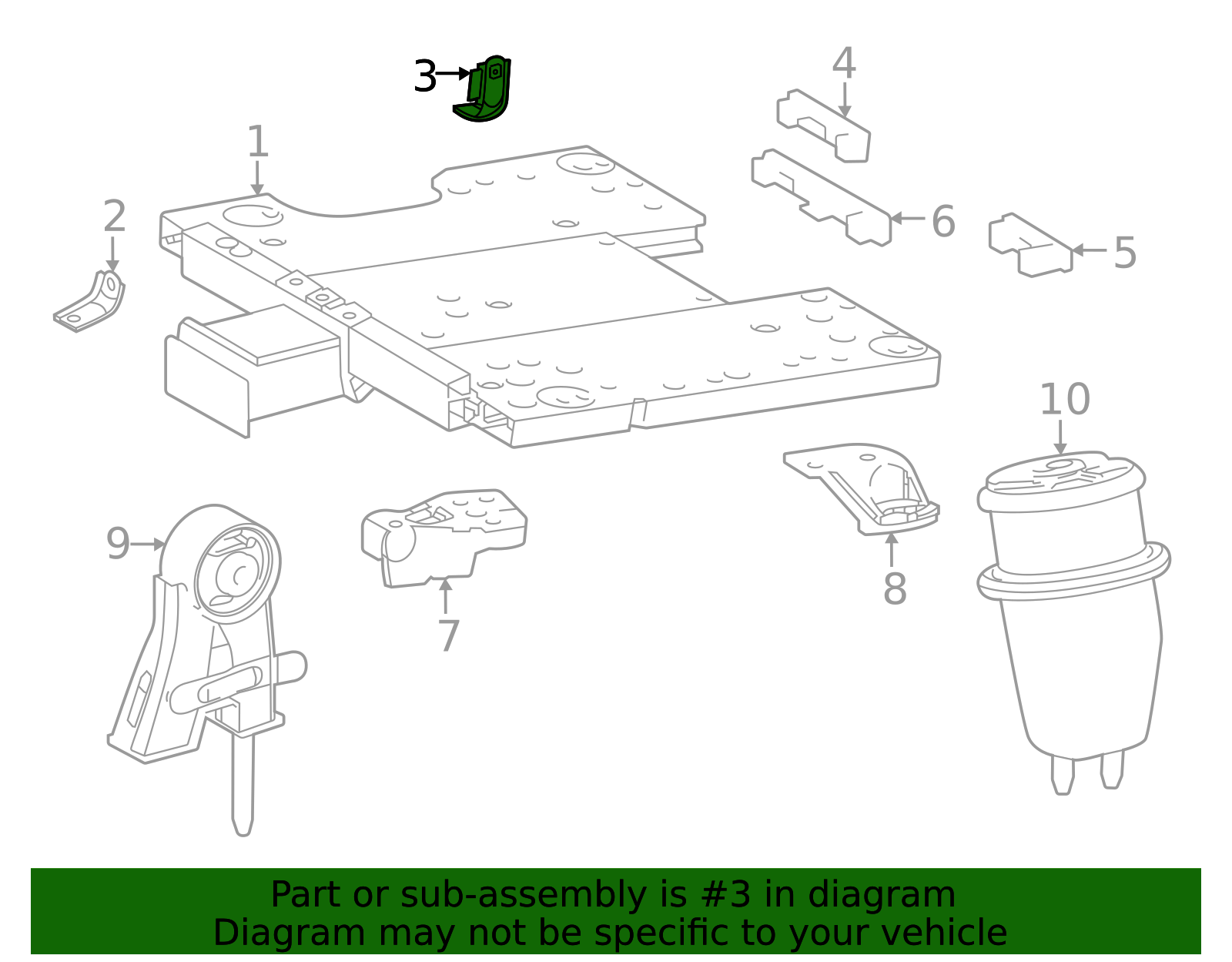 Mount Plate Rear Bracket - Toyota (1A918-77010)