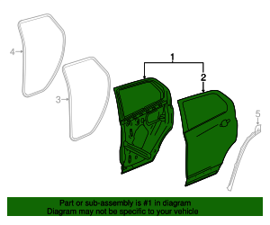 2018-2020 GMC Terrain Door Shell - Driver's Side (LH) 84726038 ...