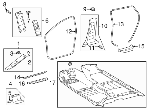 Interior Trim - Pillars for 2009 Toyota Matrix #0