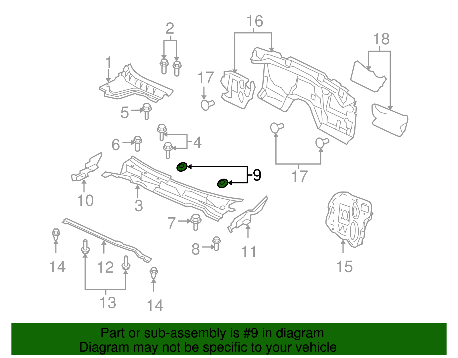 Grommet, Wsw Arm Piv - GM (92293166)