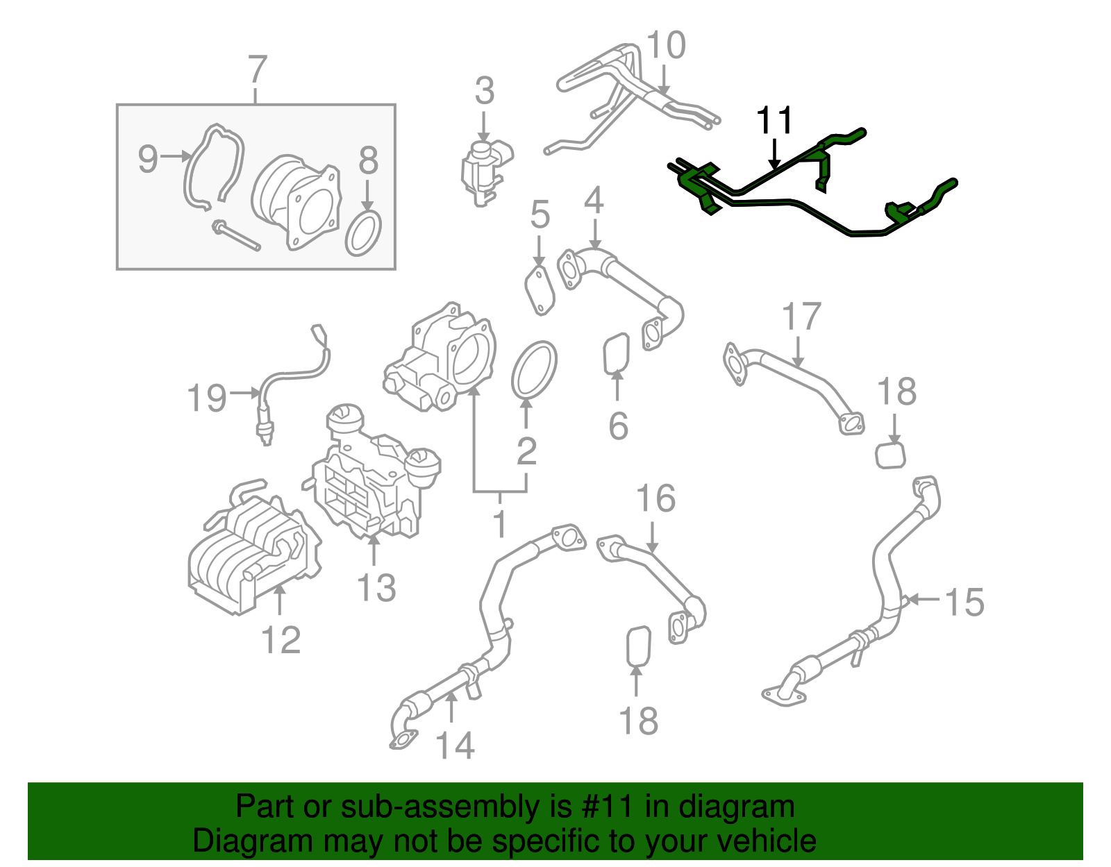Vacuum Hose - Volkswagen (7L6-133-797-G)