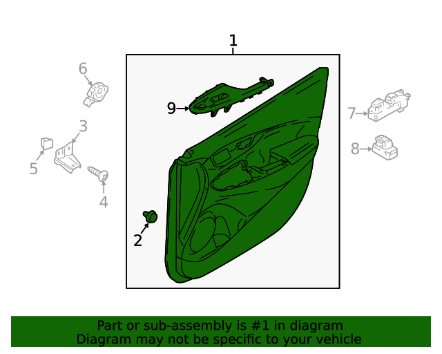 20182021 Hyundai Kona Door Trim Panel 82307J9030TRY OEM Parts Online