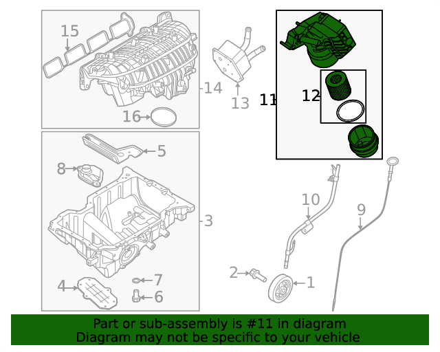 Genuine Filter Assembly Engine Oil for 20212024 Genesis Part 26310