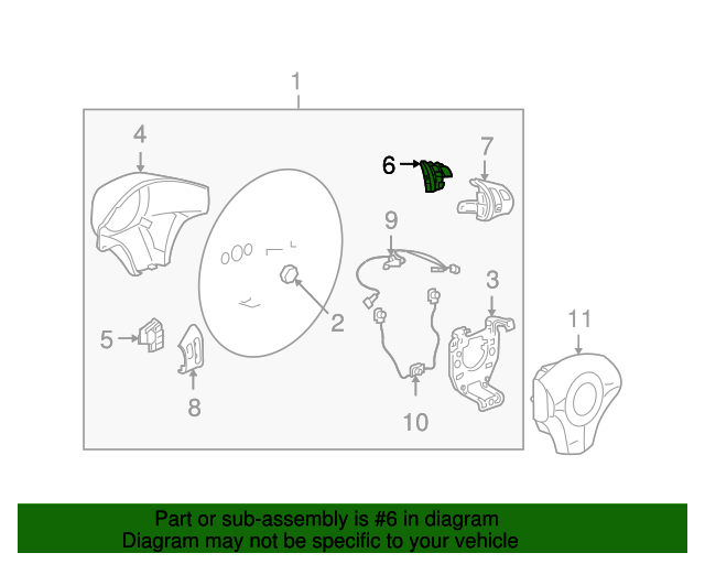 2009-2025 GM Ebony Radio Control Switch 25851951 GM Parts