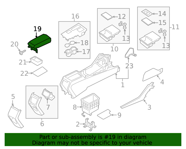 84660D5000FR4 Armrest 20162018 Kia Optima Kia.Parts Store