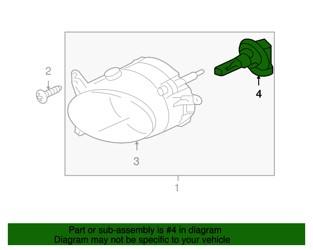 2003-2020 Mitsubishi Fog Lamp Bulb MS820976 | Mitsubishi Parts ...
