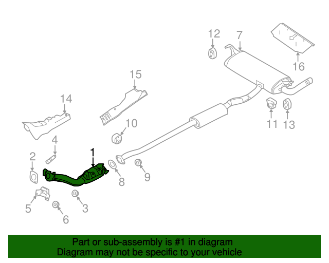 200A04BA2B Catalytic Converter 20172019 Nissan Rogue Nissan OEM