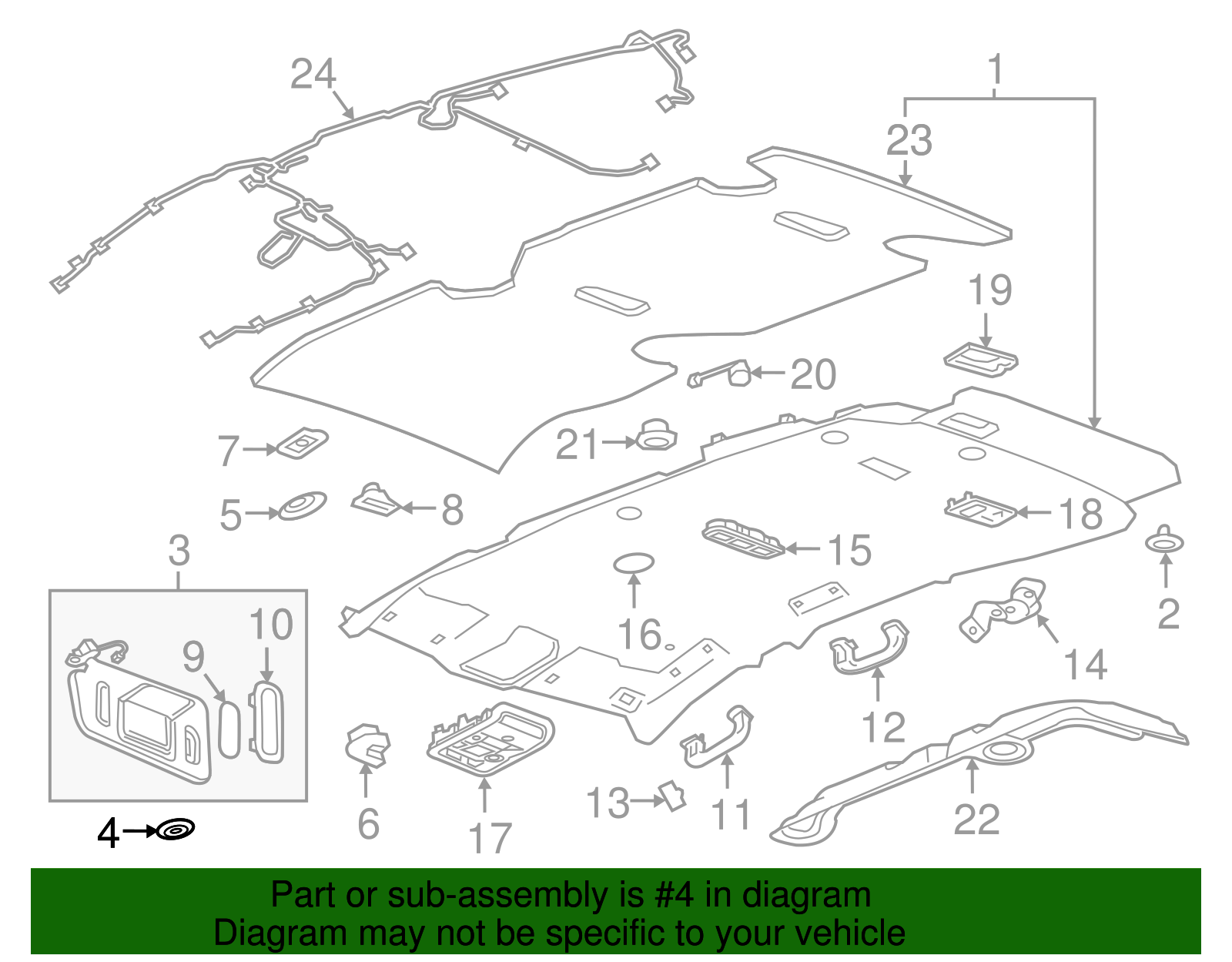 Sun-Visor Cover - GM (84434127)
