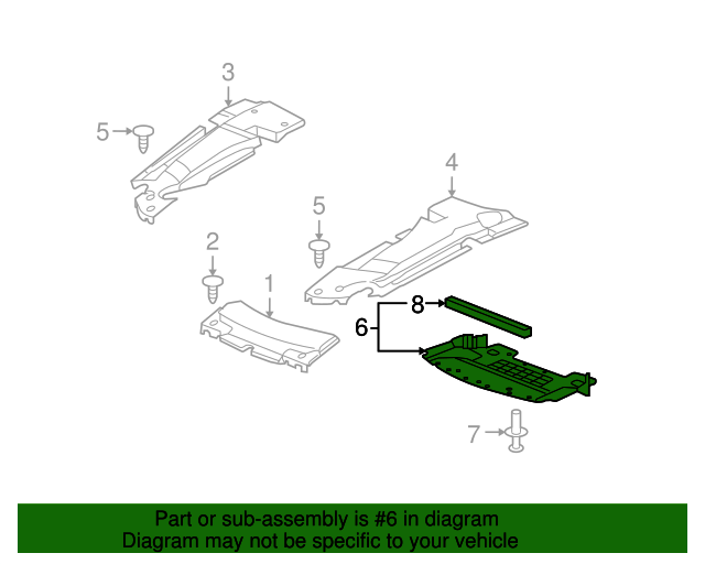 20042009 Cadillac Lower Air Deflector 25802477 GMPartsNow