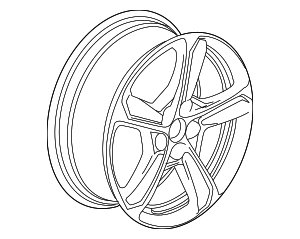 2016-2019 Chevrolet Volt 17x7-Inch Aluminum Wheel 22970371 GM ...