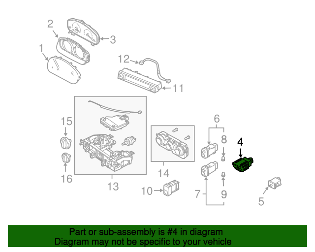 20062007 Mazda 6 Trunk Switch G28A676S0B MazdaParts