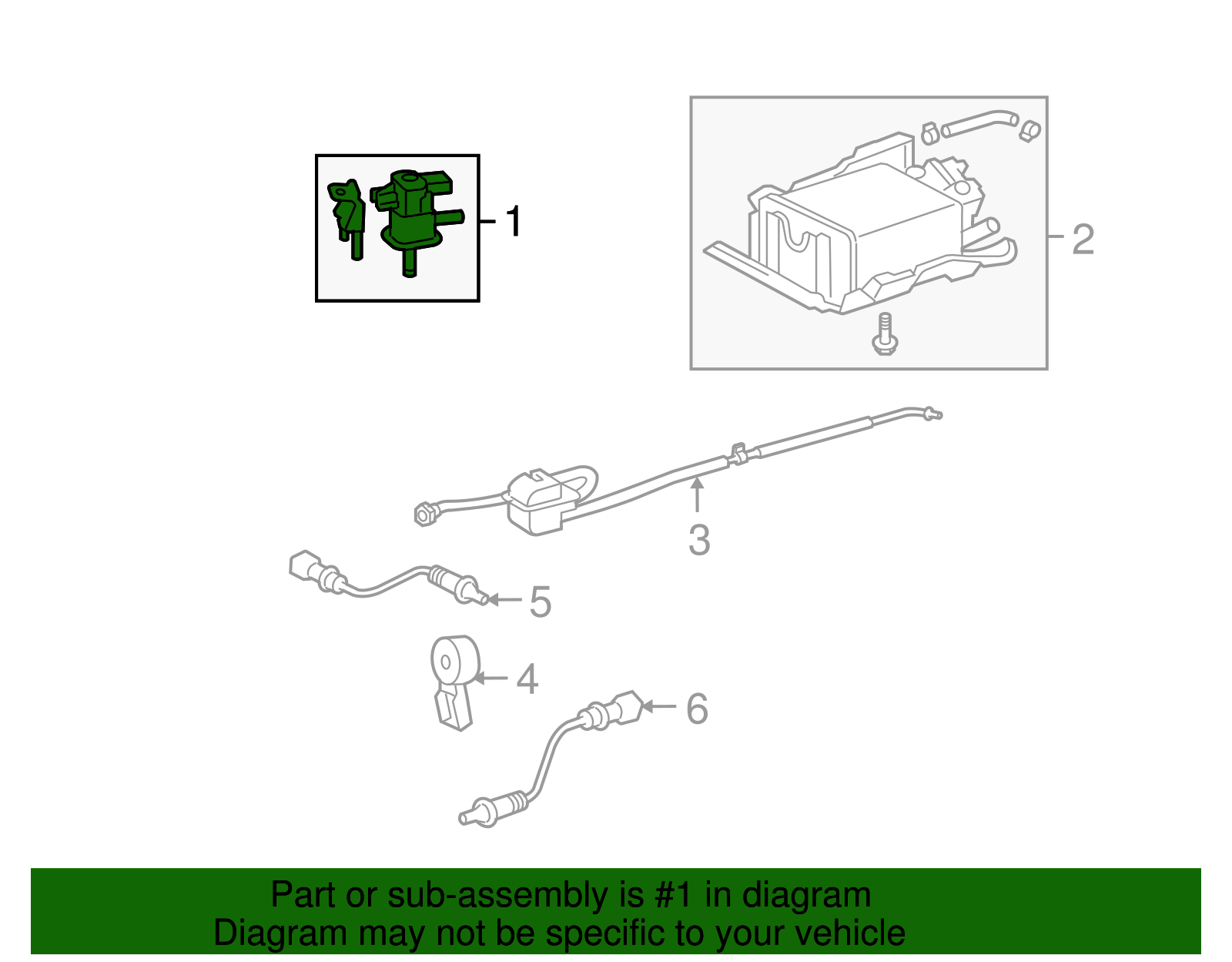 Valve Assembly, Vacuum Switching, No. 1 - Scion (25860-0V020)
