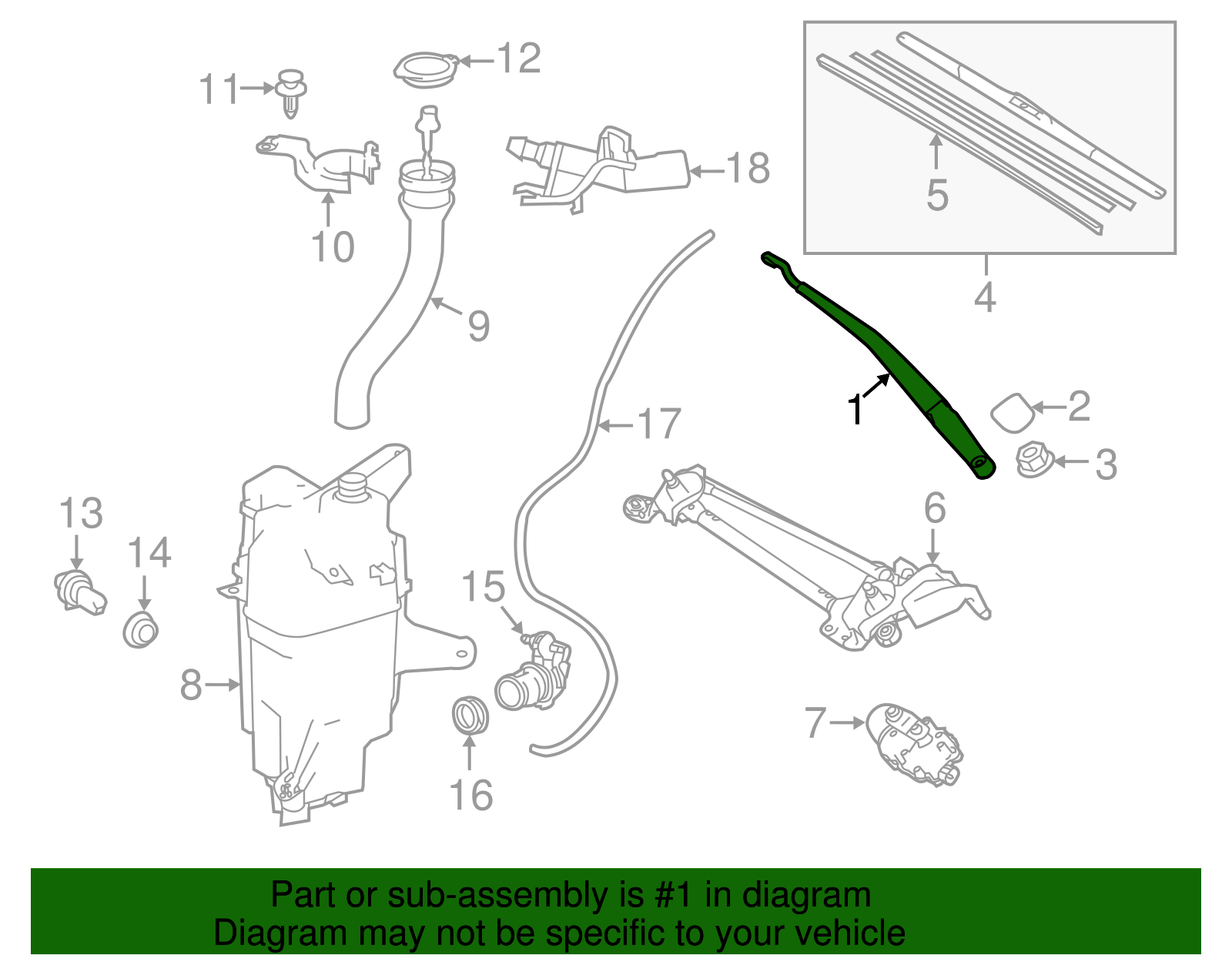 Wiper Arm - Toyota (85221-42140)