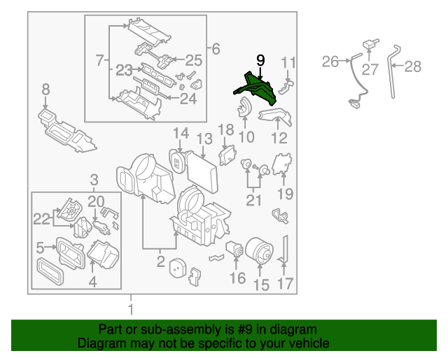 20082013 Nissan Rogue Heater Core 27140JG42A